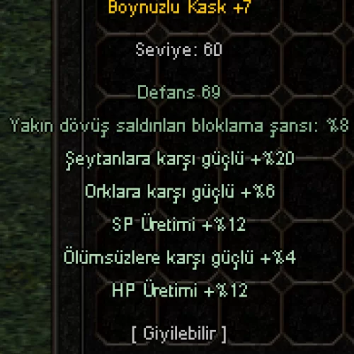 +7 Boynuzlu Kask